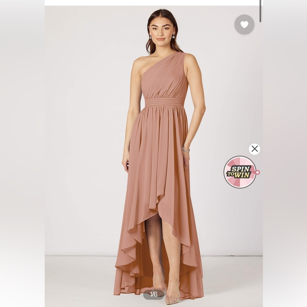Azazie Bridesmaid Dress. Size 12. Champagne Rose.